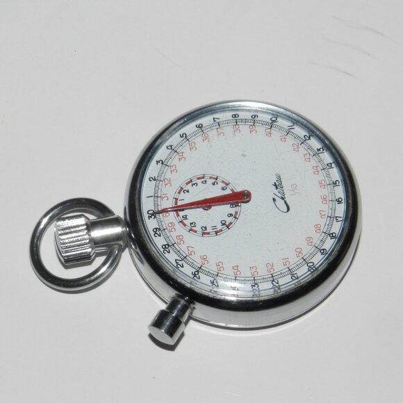Vintage Chateau Stop Watch 1/10 Time Piece Pocket Timer WORKS - Picture 2 of 13